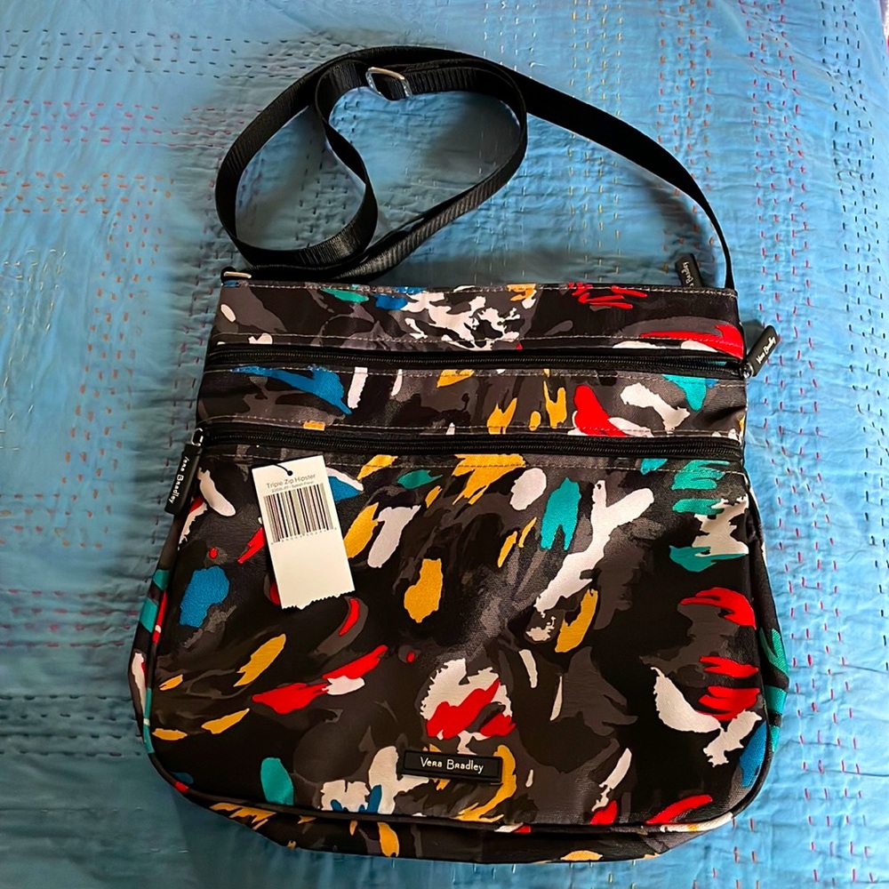NWT Vera Bradley Triple Zip Hipster/Spanish Floral/comes in Vera Bradley bag